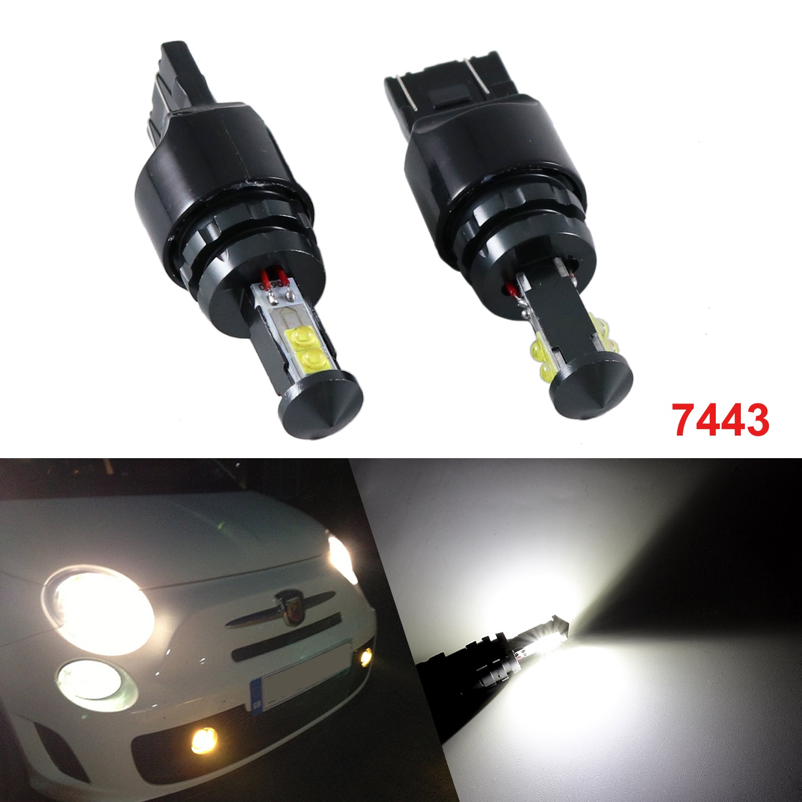 Sirius Led Rls 7443 Xenon White 7443 7444 7441 CREE LED Bulbs Daytime Running Light DRL Tu ...