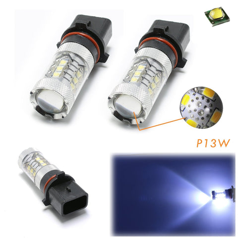 2x Super Bright Ice Blue 10000K P13W CREE LED Bulbs for DRL Daytime Running Fog Driving Lights