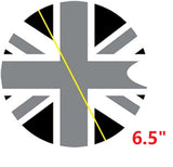 Vinyl Sticker Decal For Mini Cooper Gas Cap Cover Black/White Checkered Union Jack UK Flag