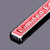 2x Limited Edition Logo Emblem Metal Badge Sticker for Car Side Door Fender Rear Trunk 2.5" x 0.4" (RED)