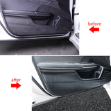 Carbon Fiber Texture Door Anti Kick Pad Guard Stickers For Honda Civic 2016-2020