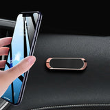 Rose Gold/Black/Silver Mini Strip Magnetic Multifunction Car Mount Cell Phone Holder Stand Dashboard Compatible with iPhone 11 Pro Max / 11 / XS Max/XS / 8/7, Samsung Galaxy S10+, Google Pixel 3 XL, and More