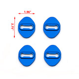 Steel Blue Door Lock Lockstitch Decor Cover Trim 4x For Honda Toyota Subaru Mazda Hyundai Kia