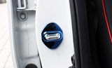 Steel Blue Door Lock Lockstitch Decor Cover Trim 4x For Honda Toyota Subaru Mazda Hyundai Kia