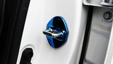 Steel Blue Door Lock Lockstitch Decor Cover Trim 4x For Honda Toyota Subaru Mazda Hyundai Kia