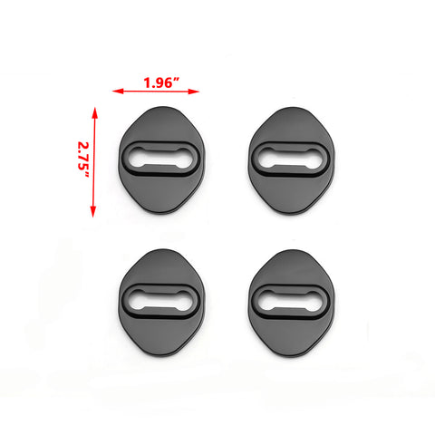 Black Stainless Steel Car Door Lock Cover Protector Trims 4pcs for Honda Accord Sedan 2007-up