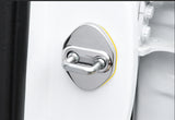 Steel Silver Door Lock Lockstitch Decor Cover Trim 4x For Honda Toyota Subaru Mazda Hyundai Kia