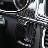 Carbon Fiber Engine Start Key Frame Cover Trim Decal For Audi A4 B8 A5 8T S5 2008-2015
