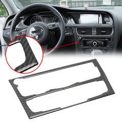 Carbon Fiber Center Console Air Condition CD Panel Frame Cover Trim Sticker For Audi A4 A5 Q5