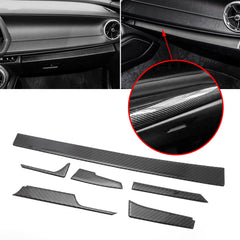 6x Carbon Fiber Dashboard Center Console Panel Trim Decal For Chevy Camaro 16-24
