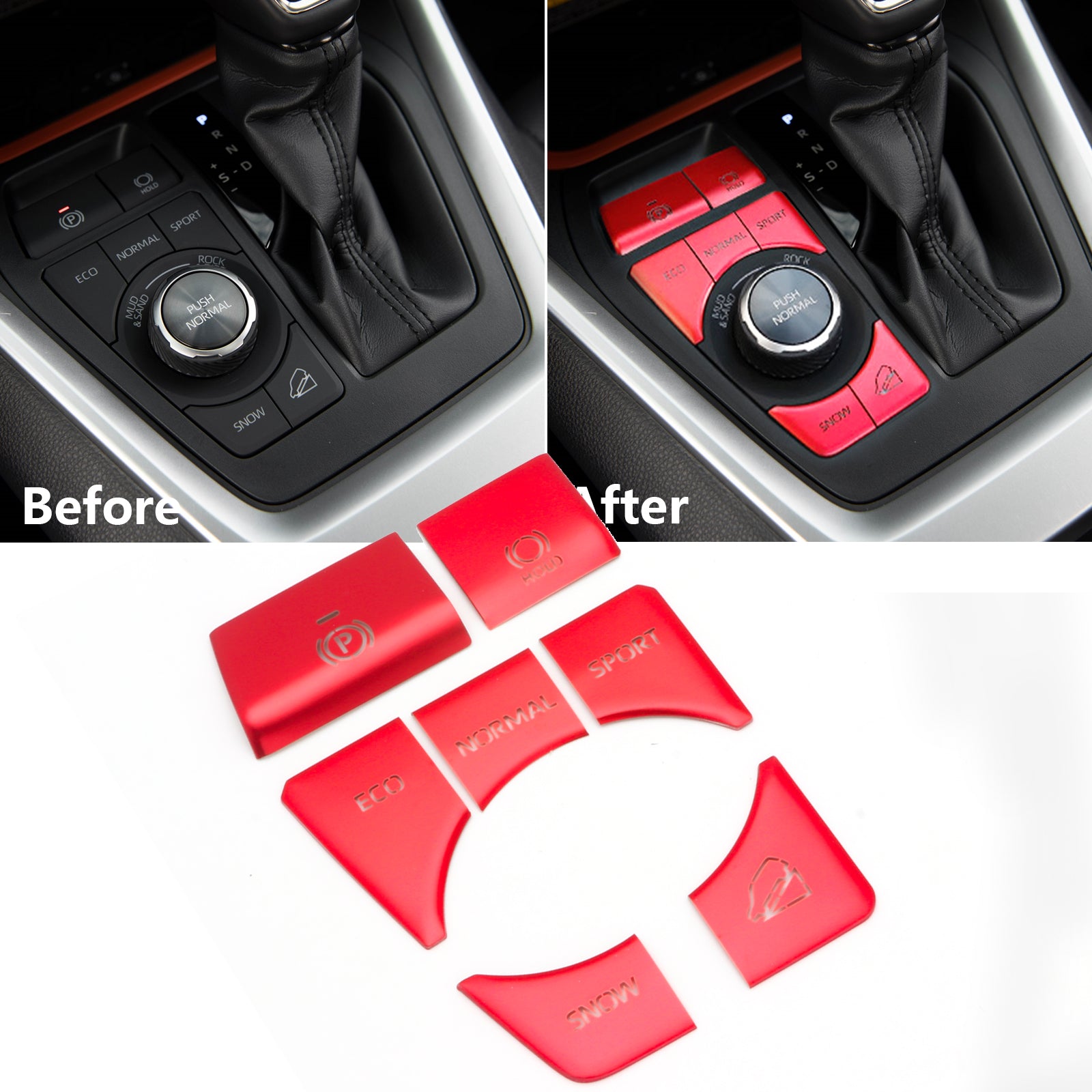 Red Gear Accessories P Gear Brake Hold Function Button Frame Trims