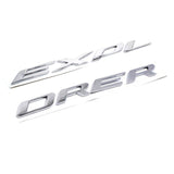 EXPLORER Emblem Decal Sticker Front Hood Rear Trunk Badge For Ford Matte Silver Chrome/Matte Black/Silver