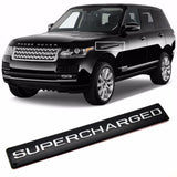 For Land Range Rover 3D ABS Black SUPERCHARGED Trunk Emblem Badge Logo Sticker