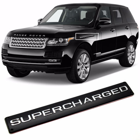 For Land Range Rover 3D ABS Black SUPERCHARGED Trunk Emblem Badge Logo Sticker