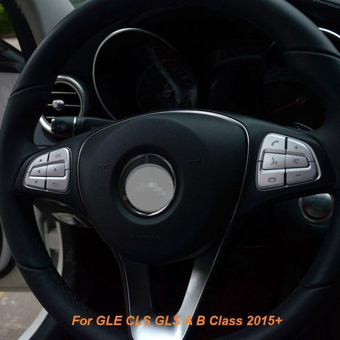 1Set Steering Wheel Button Cover Trim for Mercedes Benz GLE GLS A B GLA CLS Class