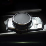 Black Interior Multi-Media IDrive 7-Buttons Cover Trim For BMW 2 3 4 5 Series