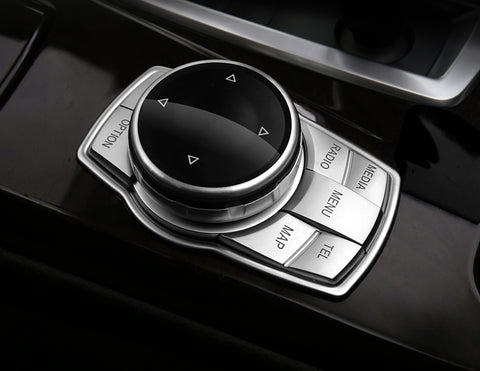 Rose Gold Multi-Media IDrive Switch Button Cover Decor For BMW F10 F30 F31 X5 X6