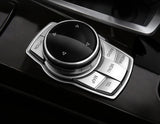 Black Interior Multi-Media IDrive 7-Buttons Cover Trim For BMW 2 3 4 5 Series