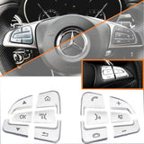 12pcs Steering Wheel Button Cover Trims for Mercedes A B C Class CLS GLA GLE GLS