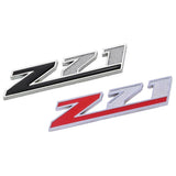 1X Black \ Red Z-71 Front Badge Emblem w/Grille Mount Insert Bracket For Chevrolet Avalanche Silverado Colorado Tahoe Suburban, etc