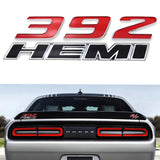 1X 392 HEMI Emblem Badge Plate Decal with Sticker for Dodge Challenger SRT 6.4L SRT8 Jeep [red] \ [red+black]