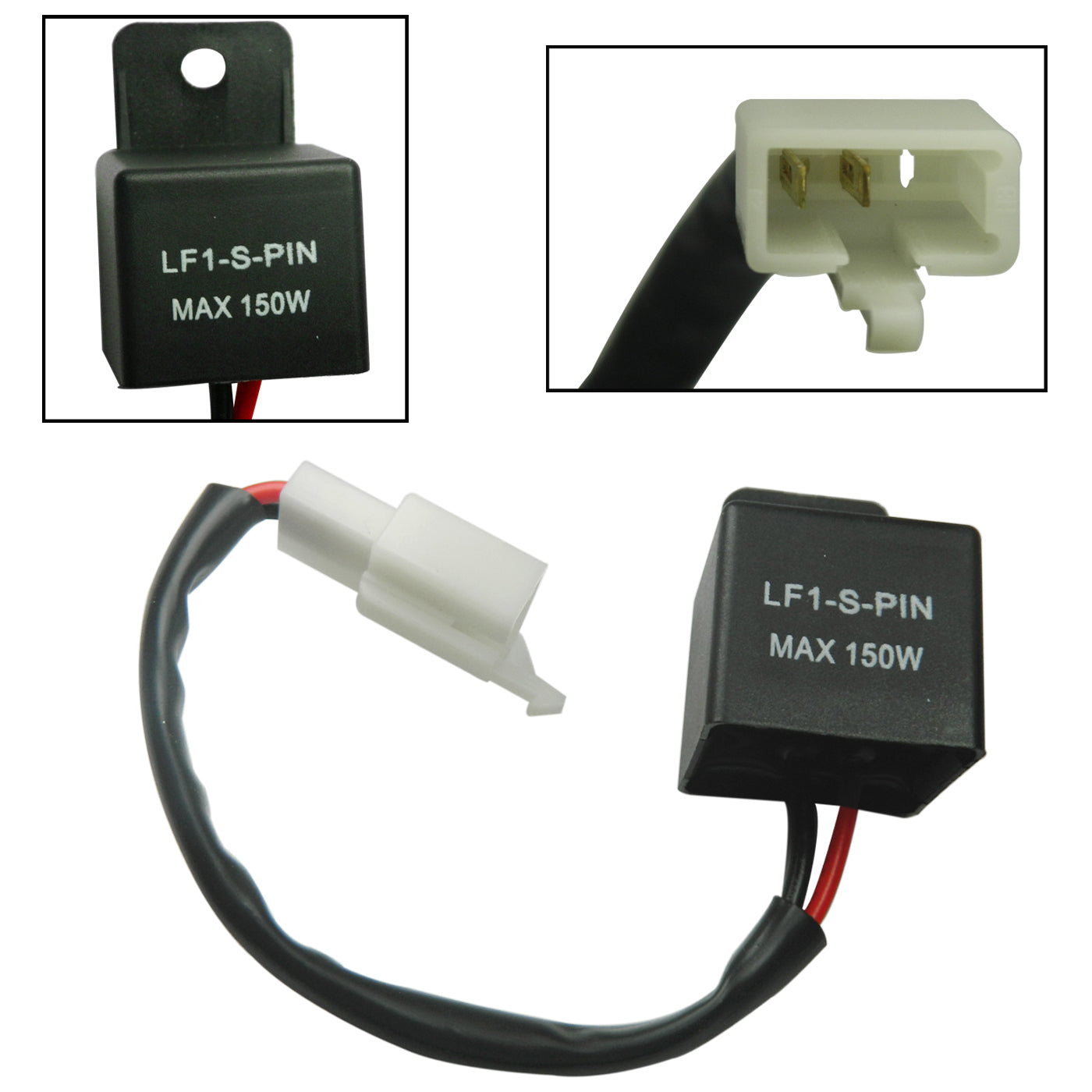 12V 2-Pin Electronic LED Flasher Relay Fix Motorcycle Turning Signal L ...