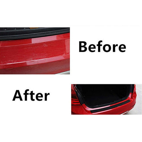 Black Flexible Rubber Trunk Door Entry / Rear Bumper Guard for Most Cars 36 Inches