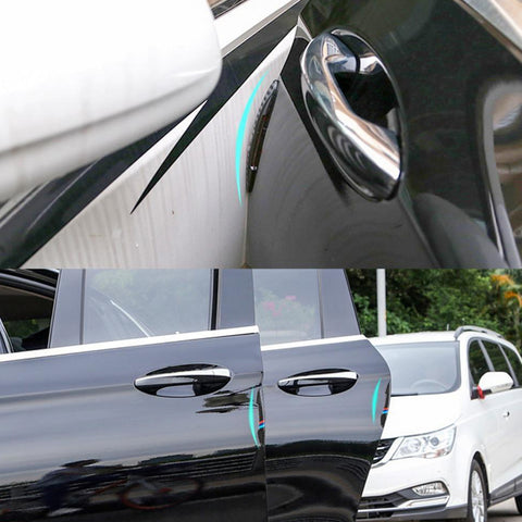 Balck Real Carbon Fiber M-color Car Side Door Edge Guard Protection Trims Stickers For BMW
