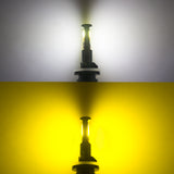 880 881 Dual Color 6000K White 3500K Yellow Switch COB LED Bulbs Fog Light Lamps