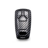 Glossy Carbon Fiber Style Key Fob Cover Keyless Remote Control Key Protective Hard Shell Case for Audi A3 A4 A5 A6 Q5 Q7 TT TTS S4 S5 RS4 RS5 R8