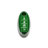 Green Remote Key Fob Shell Cover Case Protector w/Keychain For Nissan Altima Maxima Sentra