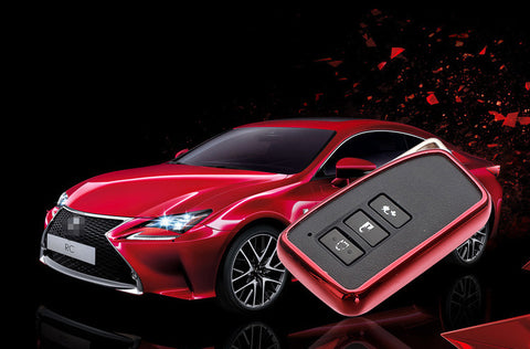 Red Glossy TPU Smart Key Cover Case FOB Shell Holder for Lexus IS GS LS ES NX RCss