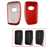 Red Glossy TPU Smart Key Cover Case FOB Shell Holder for Lexus IS GS LS ES NX RCss