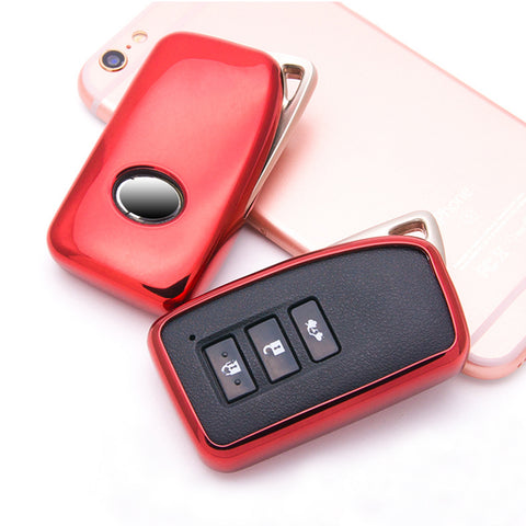 TPU Car Auto Remote Key Cover Case Protective For Lexus IS LS RC GX[Black\Blue\Red\Rose Gold\Silver]
