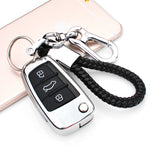 Keyless Remote Soft Key Fob Cover Case For Audi A1 A3 Q7 Q5 Q3[Black\Blue\Red\Rose Gold\Silver]