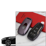 Glossy Remote Soft TPU Key Fob Cover Case Black For Ford or Lincoln 4 / 5 Button Intelligent Keyless [ Blue \ Black \ Gold \ Red \ Rose Gold \ Silver]