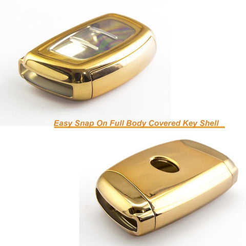 Full Cover Sport Black \ Silver \ Blue \ Red \ Gold \ Rose Gold TPU Key Fob Case For Hyundai Accent Santa Fe Elantra Tucson