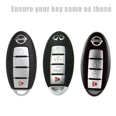 Full Covered Red Remote Key Fob Case for Nissan Infiniti 2/3/4/5-Button Keyless