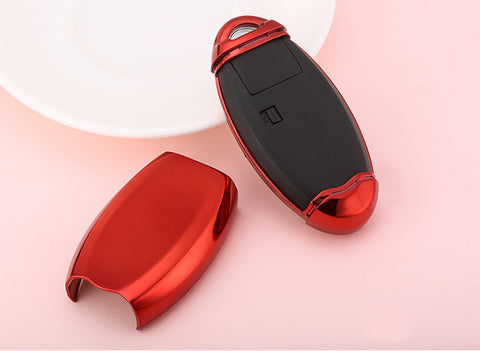 Full Covered Red Remote Key Fob Case for Nissan Infiniti 2/3/4/5-Button Keyless