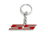 1x Chrome Super Sport Red SS Key Chain Fob Ring Keychain For Chevrolet Chevy