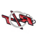Xotic Tech Red & Black Metal Finish R/T RT Key Chain Fob Ring Keychain for Chrysler Dodge Jeep