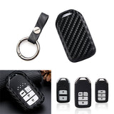 Carbon Fiber Soft TPU Remote Smart Key Fob Shell Cover Case for Honda Civic Accord Pilot Remote CR-V HR-V Vezel