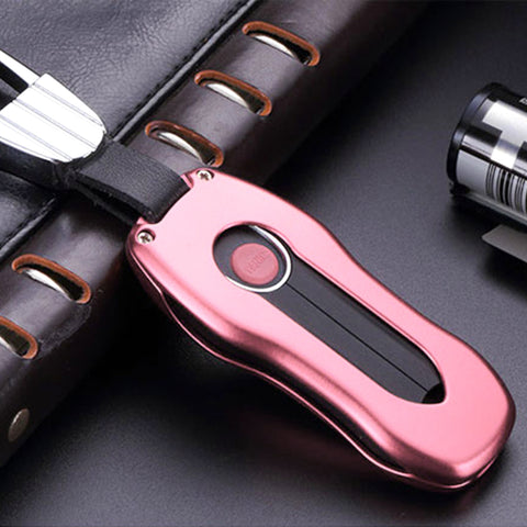 Pink Aluminum Alloy Smart Key Cover FOB For Porsche 2018+ Cayenne 2017+ Panamera