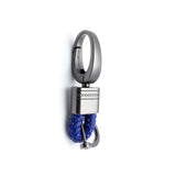 Blue TPU Remote Smart Key Fob Shell Holder w/ Keychain For BMW 2 3 5 6 7 Series