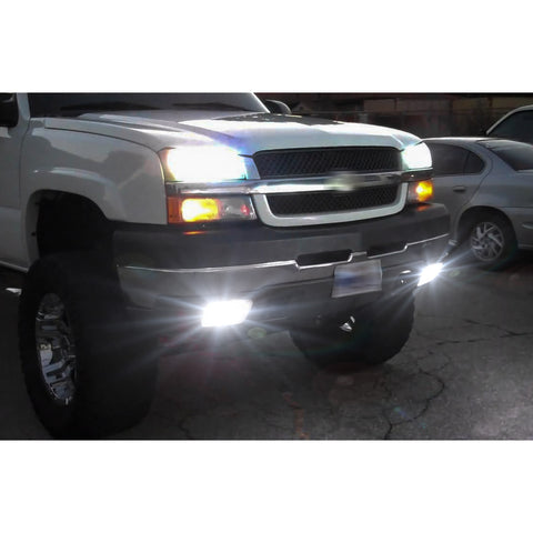 6000K White 880 881 LED Fog Lights w/Bracket For Chevy Silverado 1500 2500 3500