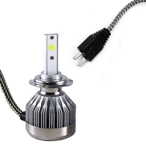 H7 6000K White COB LED Headlight Bulbs Conversion For High/Low Beam DRL Fog Lamps