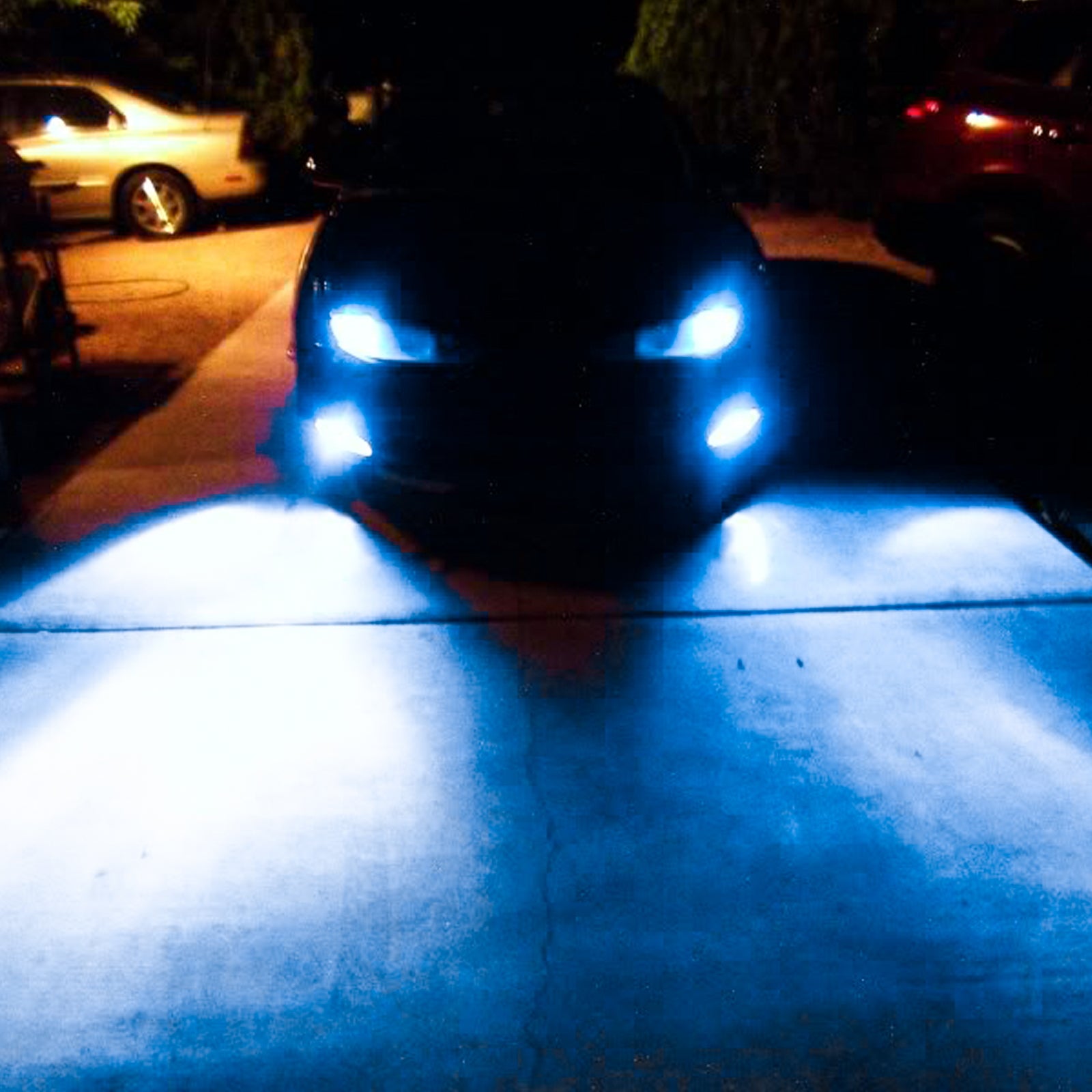 Xotic Tech 9006 HB4 Dual color White Ice Blue LED High Low Beam