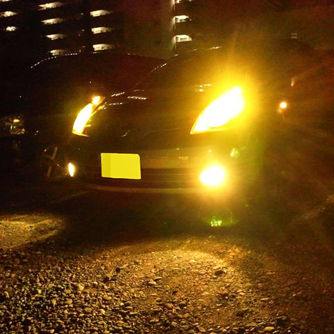H3 8000LM Dual-Color 3000K Amber\8000K Ice Blue LED Headlight Low Beam DRL Lamps