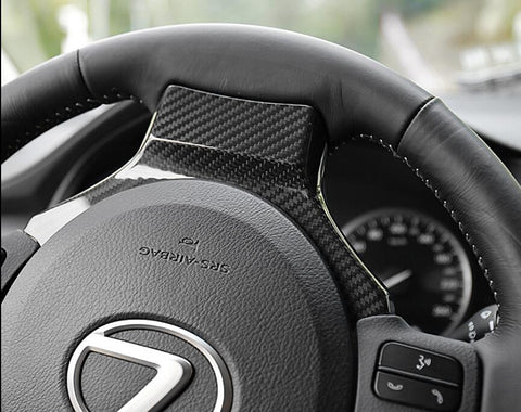 Steering Wheel Carbon Fiber Add On Sticker Trim for Lexus IS250 CT200h 14-18