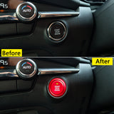 Red Keyless Engine Push Start Button + Surrounding Ring Trim For Mazda 3 2020-up